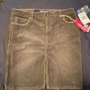 Guess Jeans Brown Corduroy Skirt